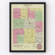 Brown County Vintage Map 1887