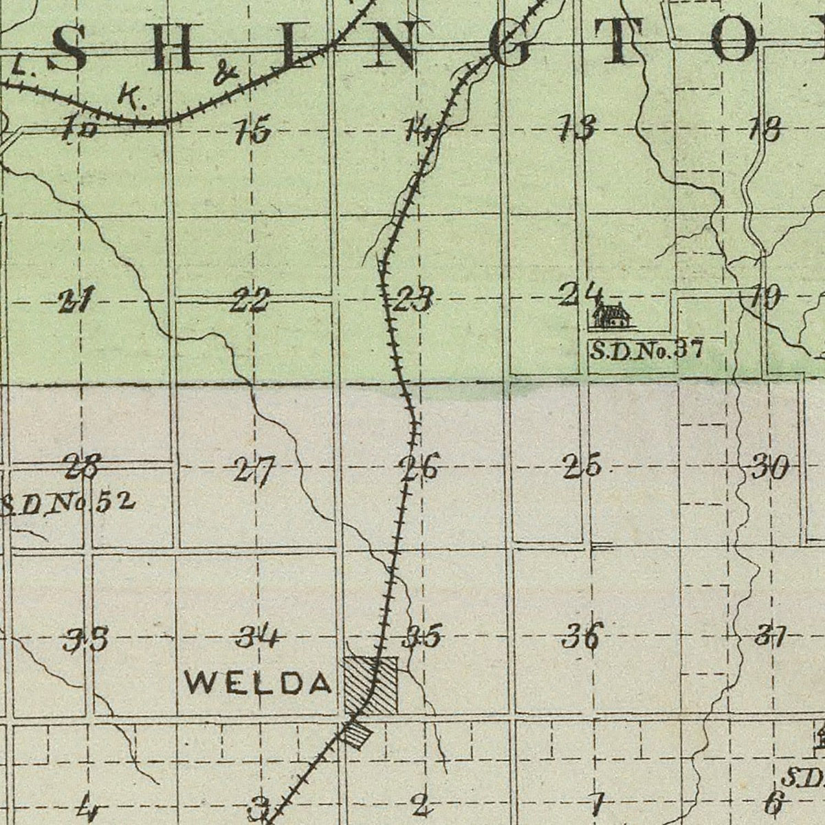 Restored historic details from the 1887 county map of Anderson County, Kansas
