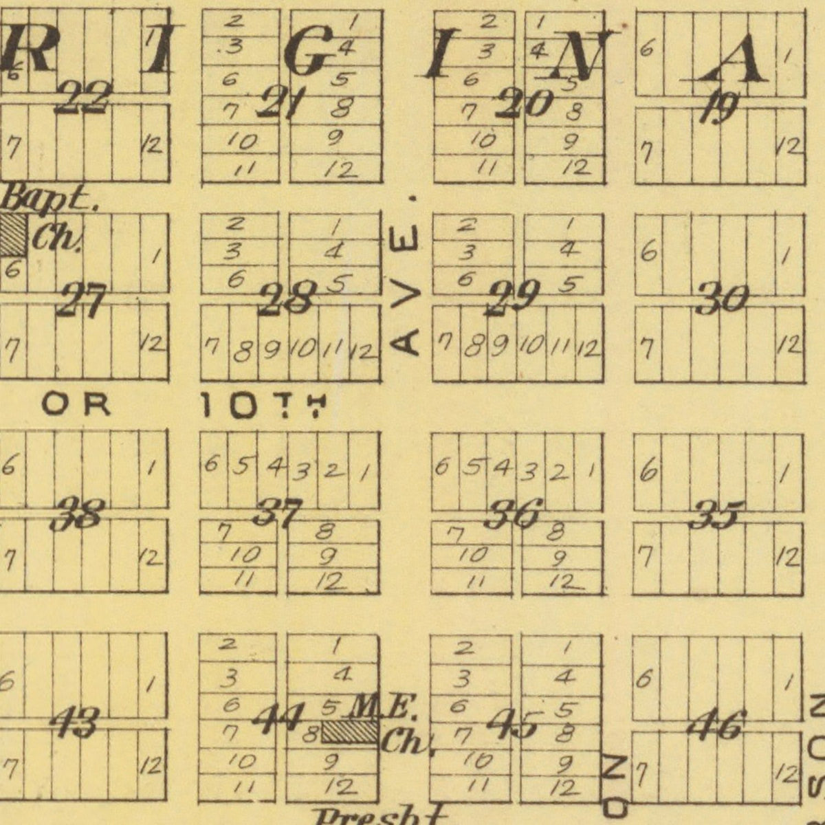 Restored historic details from the 1887 county map of Harper County, Kansas