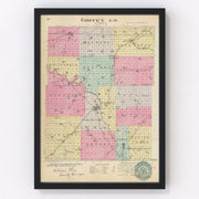 Coffey County Vintage Map 1887