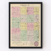Labette County Vintage Map 1887