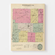 map of Woodson Count