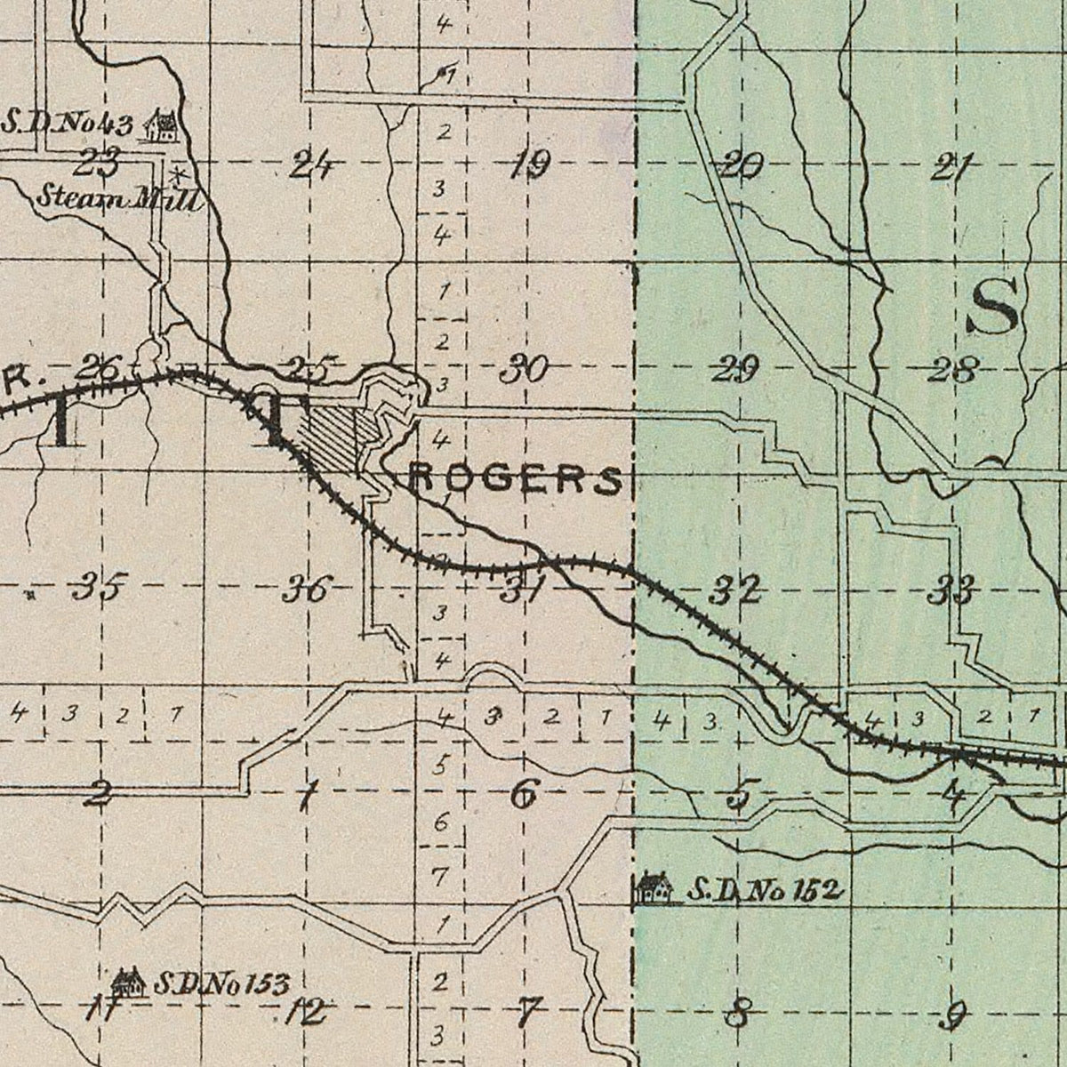 Restored historic details from the 1887 county map of Chautauqua County, Kansas
