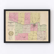 Shawnee County Vintage Map 1887
