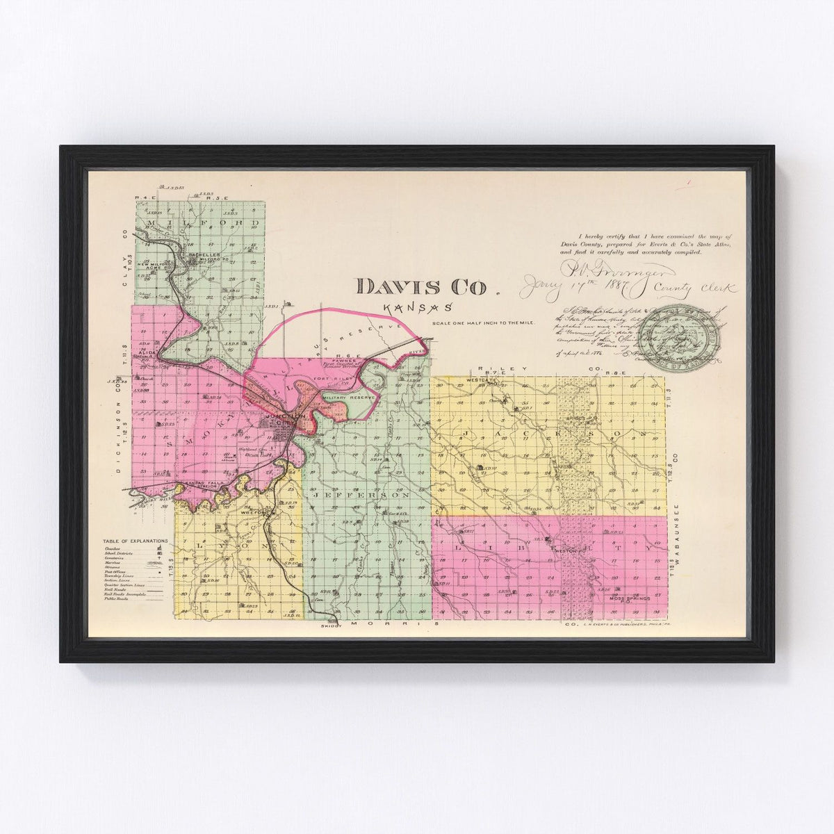 Davis County Vintage Map 1887
