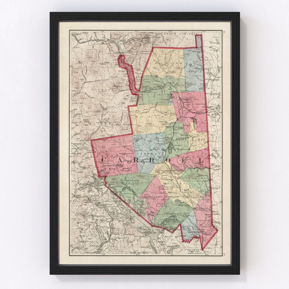 Carroll County Vintage Map 1877