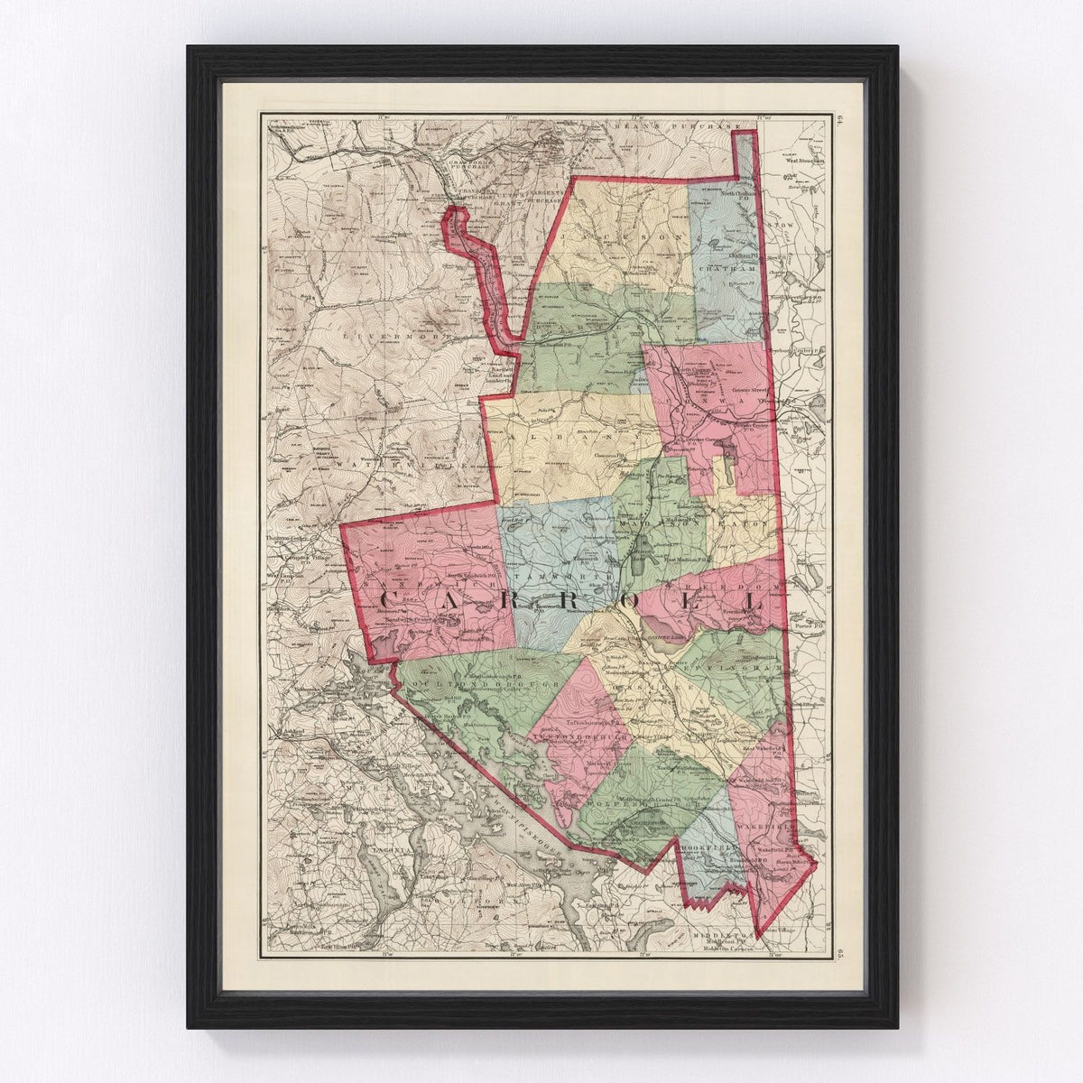 Carroll County Vintage Map 1877