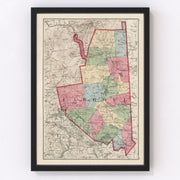 Carroll County Vintage Map 1877