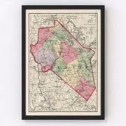 Belknap County Vintage Map 1877
