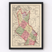 Strafford County Vintage Map 1877