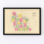 Hillsborough County Vintage Map 1892