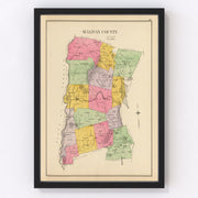 Sullivan County Vintage Map 1892
