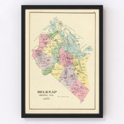 Belknap County Vintage Map 1892