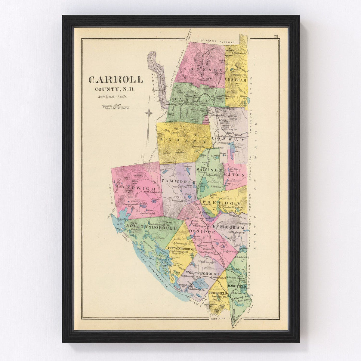 Carroll County Vintage Map 1892