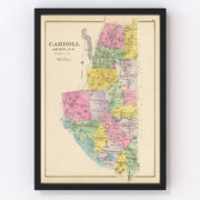 Carroll County Vintage Map 1892
