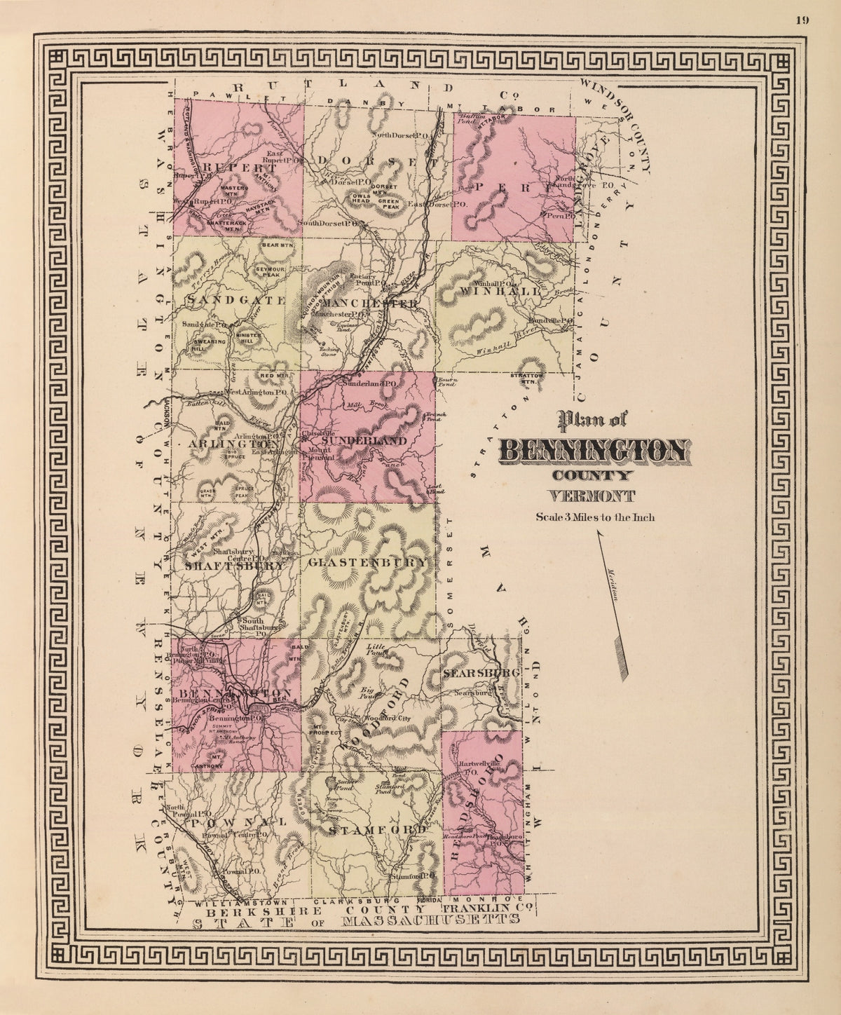 Preview of Vintage Map of Bennington County, Vermont 1876