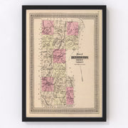 Bennington County Vintage Map 1876