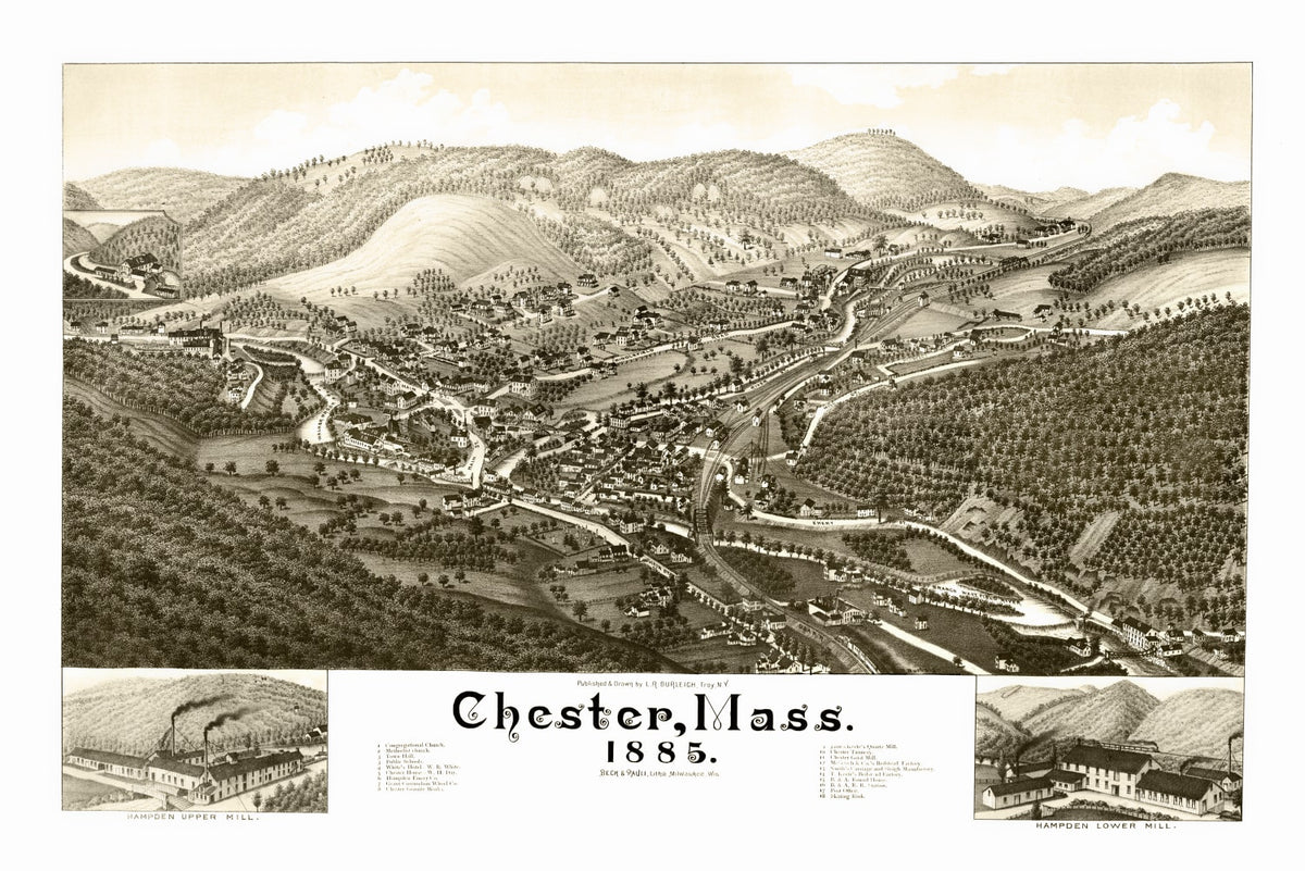 Preview of Vintage Map of Chester, Massachusetts 1885