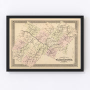 Washington County Vintage Map 1876