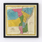 Warren County Vintage Map 1829