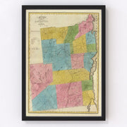 Essex County Vintage Map 1829