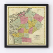 Jefferson County Vintage Map 1829