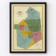 Lewis County Vintage Map 1829