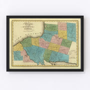 Oswego County Vintage Map 1829