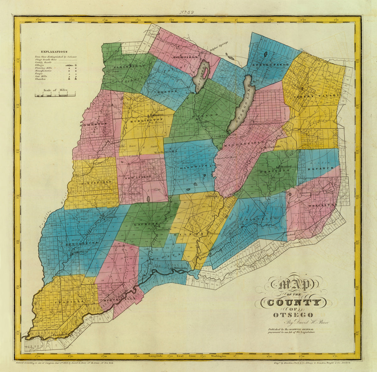 Preview of Vintage Map of Otsego County, New York 1829