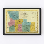 Broome County Vintage Map 1829