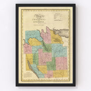 Onondaga County Vintage Map 1829