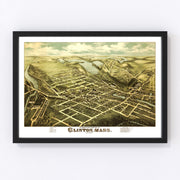 Clinton Vintage Map 1876