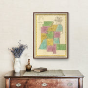 Vintage Map of Livingston County, New York 1829