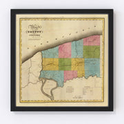 Niagara County Vintage Map 1829