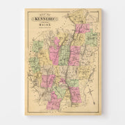 map of Kennebec Coun