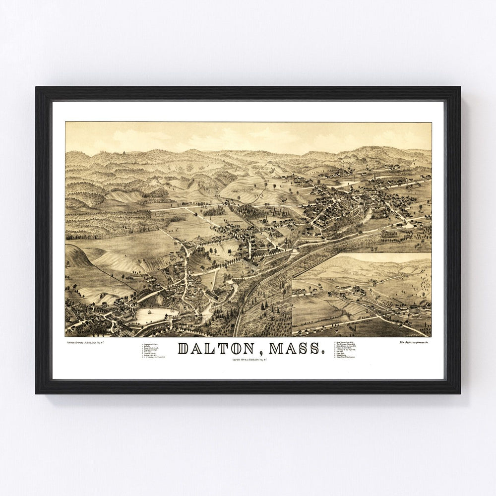 Dalton Vintage Map 1884