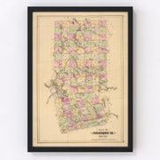 Piscataquis County Vintage Map 1885