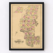 Somerset County Vintage Map 1885