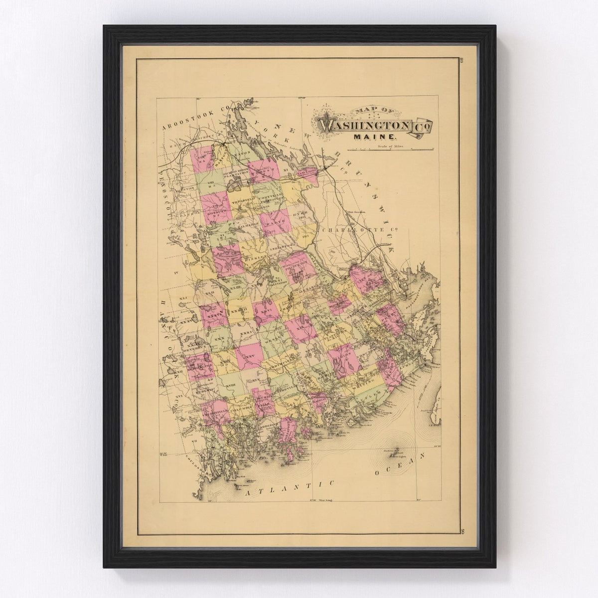 Washington County Vintage Map 1885