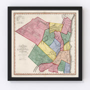 Ulster County Vintage Map 1840
