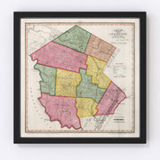 Sullivan County Vintage Map 1840