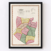 Schoharie County Vintage Map 1839