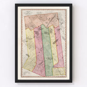 Hamilton County Vintage Map 1840