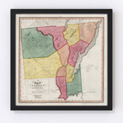 Warren County Vintage Map 1840