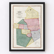 Lewis County Vintage Map 1840