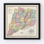 Otsego County Vintage Map 1840