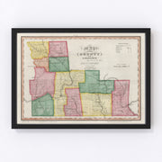 Broome County Vintage Map 1840