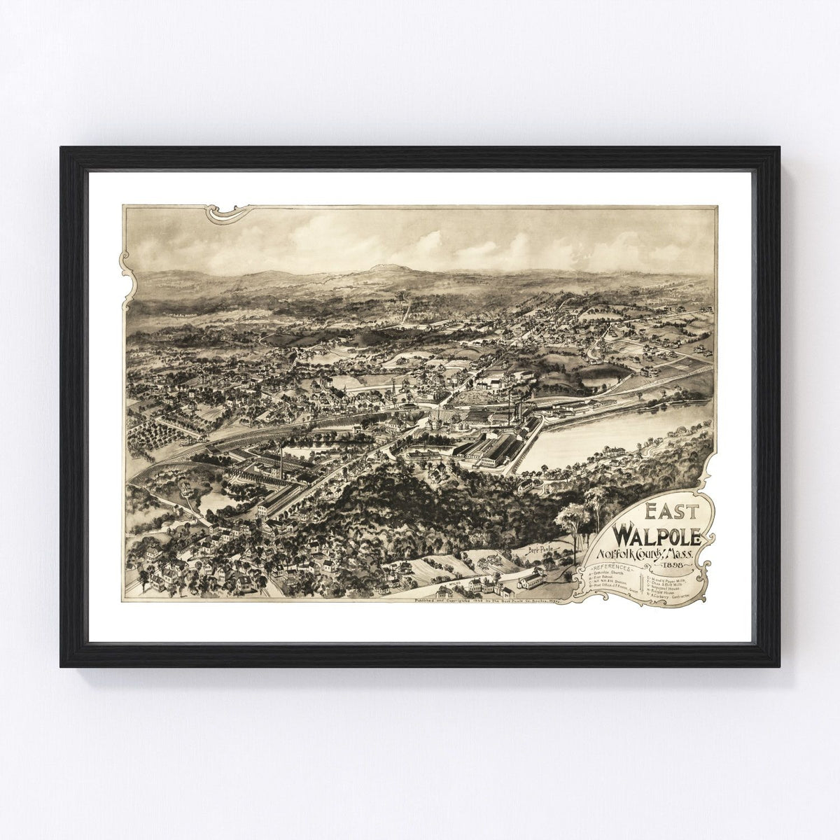 East Walpole Vintage Map 1898