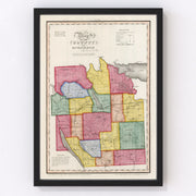 Onondaga County Vintage Map 1840
