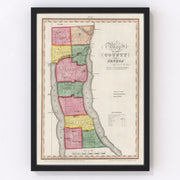 Seneca County Vintage Map 1840